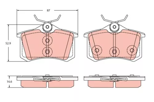 Bremsbelagsatz, Scheibenbremse